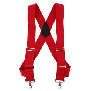 CTM Men's Elastic Side Clip Metal Swivel Hook Trucker Suspenders